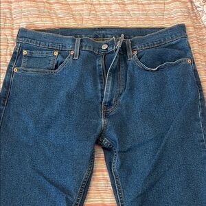 Men's Straight-Leg Dark Blue Denim Jeans